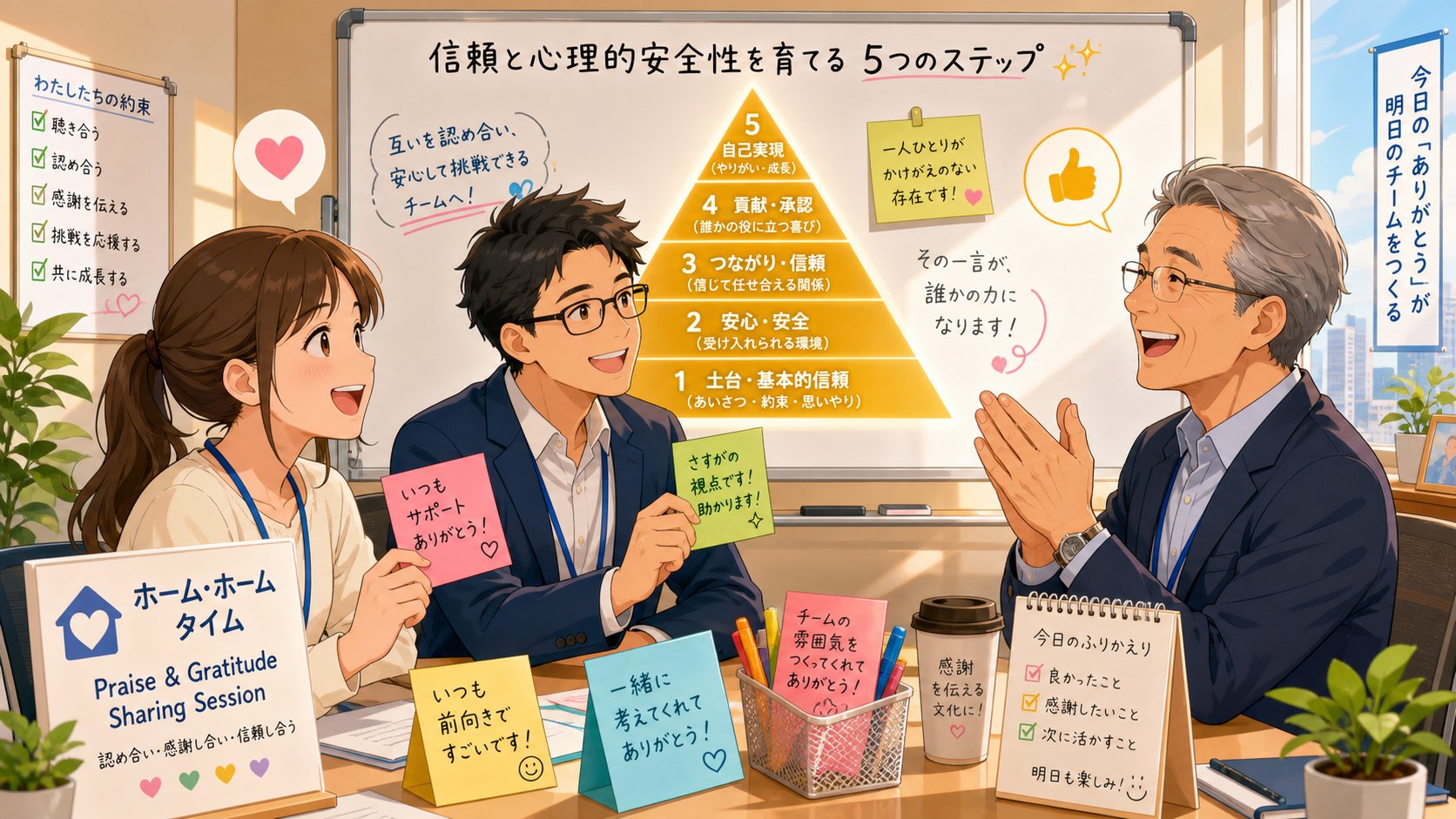 ホメホメタイムと5つの承認ピラミッド